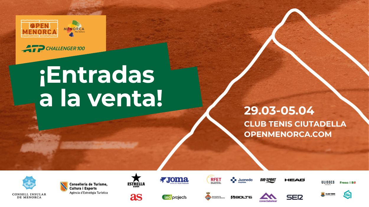 venta de entradas open menorca 2026